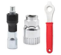 GYSRXS Extracteur de Manivelle de Vélo et Demonte Roue Libre et 16MM Clé Hexagonale 3 Pièces Outils Velo pour Retirer la Manivelle de Vélo,en Acier(Argent)