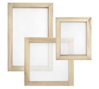 GYSRXS Lot de Fabrication de Papier 3 Pièces Tamis Papier Recyclé Cadre en Bois pour L'artisanat en Papier Bricolage Sérigraphie Projet Artistique(Blanc)