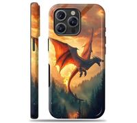 GYSYZJDH Coque pour iPhone 16 Pro Max compatible avec MagSafe - Double couche antichoc en polycarbonate + TPU avec protecteur d'écran - Coque de téléphone rigide fine, motif dragon envolé