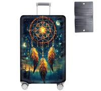 GYSYZJDH Housse de protection pour valises de 48,3 à 50,8 cm, approuvée par la TSA, élastique, anti-rayures, lavable, pour bagages à main et sacs enregistrés, Attrape-rêves 02, S (for 19-21 inch