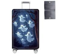 GYSYZJDH Housse de protection pour valises de 48,3 à 50,8 cm, approuvée par la TSA, élastique, anti-rayures, lavable, pour bagages à main et sacs enregistrés, Fantômes volant, M (for 26-28 inch