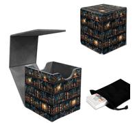 GYSYZJDH Premium MTG Deck Box - Peut contenir plus de 120 cartes à manches, boîte de cartes TCG magnétique en cuir synthétique pour Magic The Gathering, Commander, et plus encore, étagère dessinée