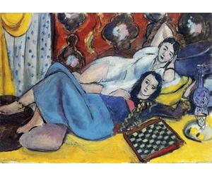 GYTRI CGFHJ Affiche d’Henri Matisse Art mural abstrait en couleur《Lying Two Odalisques》 par Henri Matisse Estampes Peinture de toile de figure pour la décoration intérieure 70x50cm Non encadrée