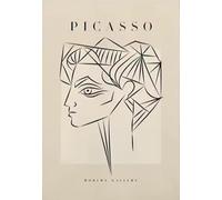 GYTRI CGFHJ Affiche de Pablo Picasso Illustration murale abstraite 《Portrait de Jacqueline》 par Pablo Picasso Estampes Peinture en ligne de figure pour la décoration intérieure 40x60cm Non encadrée
