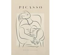 GYTRI CGFHJ Célèbre affiche de Pablo Picasso Illustration murale abstraite《The Deam》 de Pablo Picasso Peinture en ligne de tableau pour la décoration intérieure 40x60cm Non encadrée