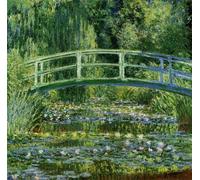 GYTRI CGFHJ Claude Monet Affiche Impressions Couleur Abstrait Art Mural Image《Le Pont Japonais》Claude Monet Paysage Peinture Sur Toile Pour Décoration Intérieure 50x50cm Non encadré