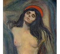 GYTRI CGFHJ Edvard Munch Prints《Madonna Vol.2 》 par Edvard Munch Affiche murale abstraite Portrait de personnes Portrait de toile Peinture pour la décoration intérieure 50x50cm Non encadrée