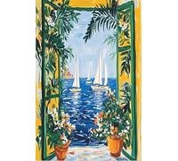 GYTRI CGFHJ Henri Matisse Affiche Paysages Impressions Abstrait Photo D’art Mural《Fenêtre Ouverte Et Mer》Henri Matisse Peinture Sur Toile Pour Décor De Salon 50x70cm Non Encadré