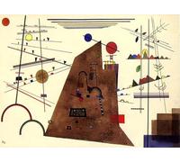 GYTRI CGFHJ Wassily Kandinsky Affiche Impressions en Couleur Abstrait Photo D’art Mural《Lourd Entre Lumière》Wassily Kandinsky Peinture Sur Toile Pour Décoration Intérieure 70x50cm Non Cadre