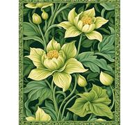 GYTRI CGFHJ William Morris Affiche William Morris Impressions Art Mural Moderne 《Feuille De Fleur Verte》Photo William Morris Peinture Sur Toile Pour Décoration Intérieure 40x60cm Non Encadré