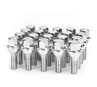 GYTTAK Boulon Vis Écrou Compatible avec Chrysler 200 2013 2014 2015 2016 53182366 20 Pièces 12x1,25 Boulons À Cosse 28 Mm Longueur De Tige Hexagonale 17 Mm Boulons De Roue