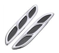 GYTTAK Capot De Prise d'air Autocollant Décoratif Universel pour Capot De Garde-Boue Chromé, 2 Pièces, Couvercle De Ventilation Latéral pour Flux d'air, pour Voiture, Camion, SUV