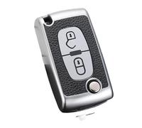 GYTTAK Clé de télécommande Compatible avec Peugeot pour 107207307308407607 3008 5008 1 Pièce 2/3 Boutons Coque De Clé De Voiture Housse De Protection pour Clé De Voiture(4,2button)
