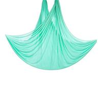 GYTTDERFL Aerial Yoga HäNgematte Set Hamac Volant de Yoga, balançoire aérienne, avec Mousqueton et chaîne en Marguerite, for Yoga, Pilates Anti-gravité(Light Green)