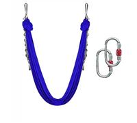 GYTTDERFL Aerial Yoga HäNgematte Set Hamac Volant de Yoga, balançoire aérienne, avec Mousqueton et chaîne en Marguerite, for Yoga, Pilates Anti-gravité(BLUE6)