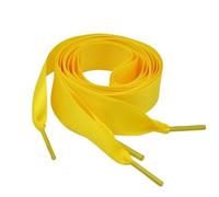 GYTTDERFL Lacet Satin Lacets en ruban de Satin de 2 Cm de largeur, chaussures de Sport décontractées en cuir, lacets hauts et bas en toile(WHITE,120cm)