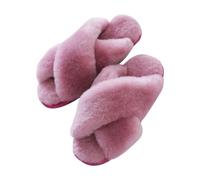 GYTTDERFL Pantoufles d'intérieur Moelleuses Women Indoor Slippers | Natural Sheepskin Home Slipper Winter Fur Slippers Wool Flip Flops Slipper Lady Home Shoes