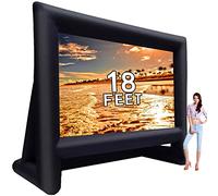 GYUEM Écran de Projection Gonflable extérieur de 5,5 m, livré avec Corde, gonfleur et Sardines - Portable, idéal pour Les fêtes, Le Jardin, la Piscine, pour Regarder des Films