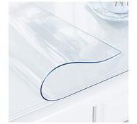 GYUEZX Nappe PVC Rectangulaire Transparente,Protection Imperméable/Résistant à l'huile pour Table de Cuisine,Table à Mange, Table en Bois, Bureau, Rectangle (épaisse:2mm,Taille:55x105cm/21.6x41.3in)