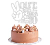 Gyufise 1 décoration de gâteau à paillettes à double chiffres « I'm 10 » - 10 piques à cupcakes « Cheers to 10 Years Old Ten Fabulous » - Argenté