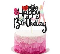 Gyufise 1 décoration de gâteau d'anniversaire à paillettes avec inscription « I Love Since 1989 » - Décoration de gâteau d'anniversaire sur le thème du concert et des amoureux