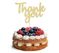 Gyufise 1 décoration de gâteau de remerciement dorée à paillettes pour tout ce que vous faites, Thanksgiving, fête de mariage