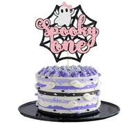 Gyufise 1 décoration de gâteau « The Spooky One » rose pailleté The Spooky One - Décoration de gâteau d'Halloween pour 1er anniversaire d'enfants - Fournitures de fête d'anniversaire