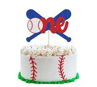 Gyufise 1 lot de décorations de gâteau pour 1er anniversaire de baseball sur le thème du sport et du baseball