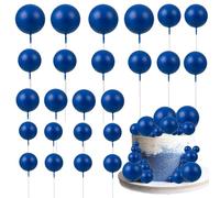 Gyufise Lot de 30 boules en mousse pour décoration de gâteau - Décorations de ballons à faire soi-même pour mariage, fiançailles, fête prénatale, fête d'anniversaire Bleu roi