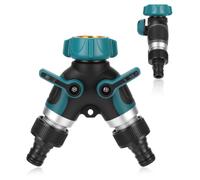 Gyxova Distributeur Arrosage 2 Voies Robinet Double 3/4" Y-Distributeur | Y-Distributeur Raccord Diviseur de Tuyau Double Sortie Robinet Tuyau Arrosage pour Jardin,Machine a Laver