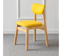 GYYDXXFC Chaise De Bar, Chaise De Salle D'attente, Chaise De Travail for Hall D'entrée, Salle De Formation, Chaise De Bureau À Domicile, Pieds en Bois Rembourrés Confortables(Yellow)