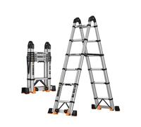 GYYDXXFC Échelle Multi-Positions, Escabeau Pliable Antidérapant, Système De Verrouillage Sécurisé, avec Pieds Antidérapants, for Cuisine, Entrepôt, Travaux Extérieurs(2.5+2.5m)