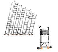 GYYDXXFC Échelle Télescopique Extensible en Aluminium, Échelle Multi-Positions, Crochet Rotatif À 360° avec Verrouillage De Sécurité, for La Maison Et L'industrie(3.5m)