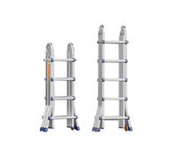 GYYDXXFC Échelle Télescopique Extensible en Aluminium, Escabeau Pliable Antidérapant, avec roulettes Portables, for Maison, Garage, Jardin Et Ménage(5 Step)
