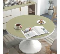 GYYFQH Nappe D'extérieur Ronde 80 Cm, Nappe Ronde, Nappe De Table À Bière D'extérieur, Nappe en Cuir, Set De Table en Daim, Nappe De Cuisine Unie,E-50cm