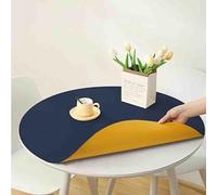 GYYFQH Nappe Ronde en Simili Cuir, Set De Table Aspect Cuir, Nappe Ronde Nordique en Cuir, Ensemble De Table Ronde en Cuir PVC, Épaisseur De La Nappe 2 Mm(D,50cm)