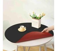 GYYFQH Nappe Ronde en Simili Cuir, Set De Table Aspect Cuir, Nappe Ronde Nordique en Cuir, Ensemble De Table Ronde en Cuir PVC, Épaisseur De La Nappe 2 Mm(A,120cm)