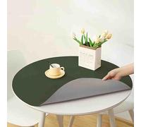 GYYFQH Nappe Ronde en Simili Cuir, Set De Table Aspect Cuir, Nappe Ronde Nordique en Cuir, Ensemble De Table Ronde en Cuir PVC, Épaisseur De La Nappe 2 Mm(F,60cm)