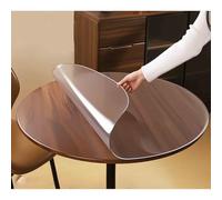 GYYFQH Nappe Transparente Ronde Film De Table Transparent en PVC Imperméable Et Facile à Nettoyer Protection pour Cuisine Salle à Manger Épaisseur 2 mm(B,Round 70cm)