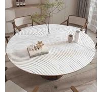 GYYFQH Tapis de Table Rond en Cuir synthétique, résistant à la Chaleur, antidérapant et imperméable, idéal pour la Cuisine(A,70cm Round)