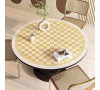 GYYFQH Tapis de Table Rond en Cuir synthétique, résistant à la Chaleur, antidérapant et imperméable, idéal pour la Cuisine(I,70cm Round)