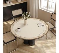 GYYFQH Tapis de Table Rond en Cuir synthétique, résistant à la Chaleur, antidérapant et imperméable, idéal pour la Cuisine(B,50cm Round)
