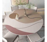 GYYFQH Tapis de Table Rond en Cuir synthétique, résistant à la Chaleur, antidérapant et imperméable, idéal pour la Cuisine(A,40cm Round)