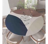 GYYFQH Tapis de Table Rond en Cuir synthétique, résistant à la Chaleur, antidérapant et imperméable, idéal pour la Cuisine(E,50cm Round)