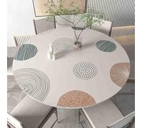 GYYFQH Tapis de Table Rond en Cuir synthétique, résistant à la Chaleur, antidérapant et imperméable, idéal pour la Cuisine(C,50cm Round)