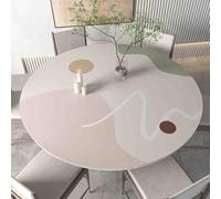 GYYFQH Tapis de Table Rond en Cuir synthétique, résistant à la Chaleur, antidérapant et imperméable, idéal pour la Cuisine(K,60cm Round)