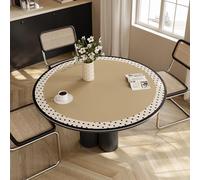 GYYFQH Tapis de Table Rond en Cuir synthétique, résistant à la Chaleur, antidérapant et imperméable, idéal pour la Cuisine(A,70cm Round)