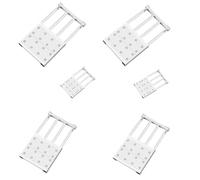 GYYFQH Télescope sans Clou Étagère Compartiments pour Cuisine Armoire Bibliothèque Extensible Séparateur de Support de Rangement d'Étagère Réglables (6 Pieces)