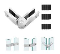Gyykzz Collier de serrage réglable en verre pour garde-corps de 90 à 270 degrés pour intérieur et extérieur, finition brossée en acier inoxydable T304 pour clôture, balustrade, terrasse de balcon
