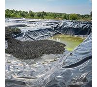 GYYN Bâche Bassin Epdm 35S Renforcé Épais Résistant Membrane Doublure Tissu Exterieur Bache Etanche Bassin Piscine HDPE 66 Tailles (Color : Black, Size : 4x6m)